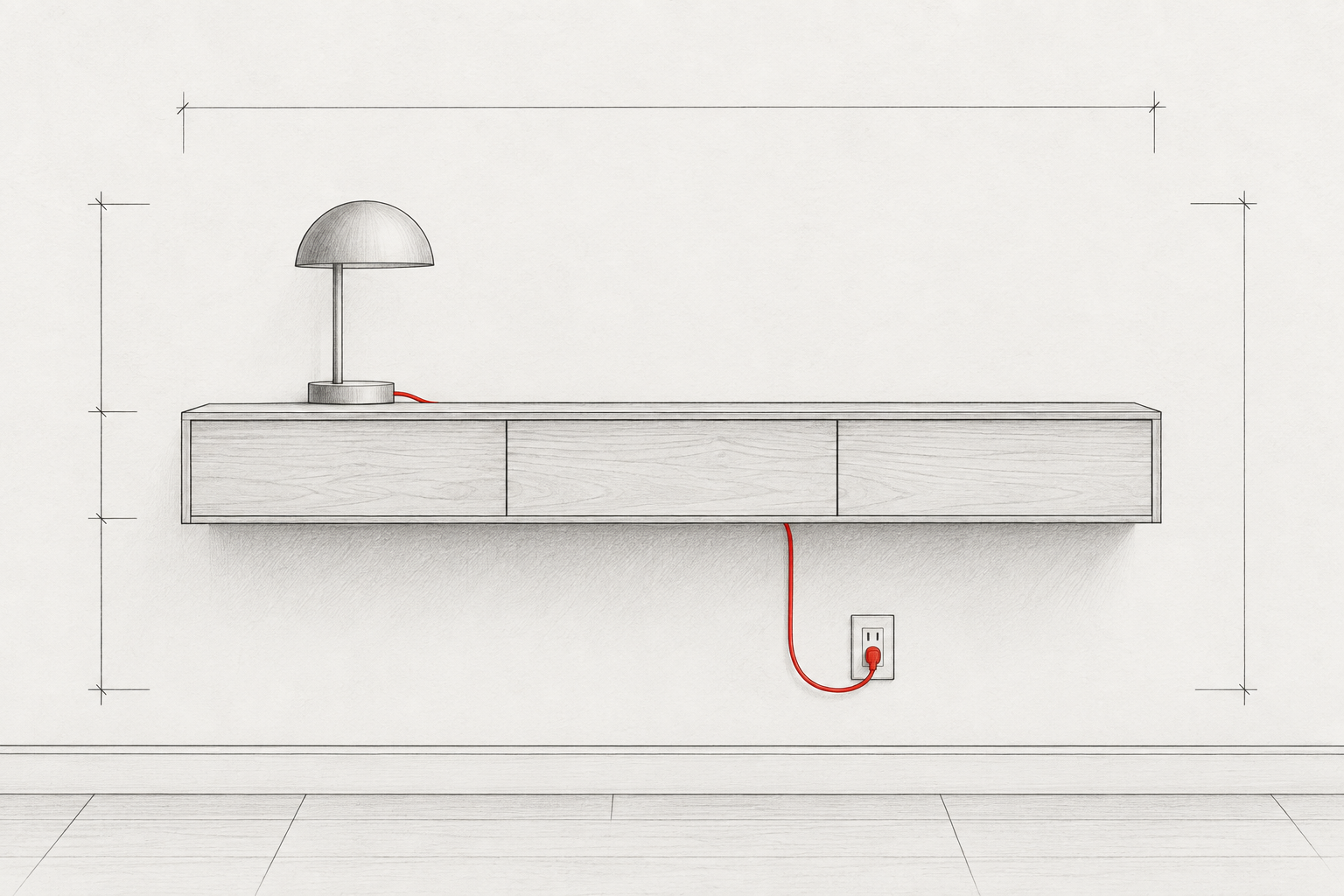 Floating Console Cable Routing: Plan the Visible Drop